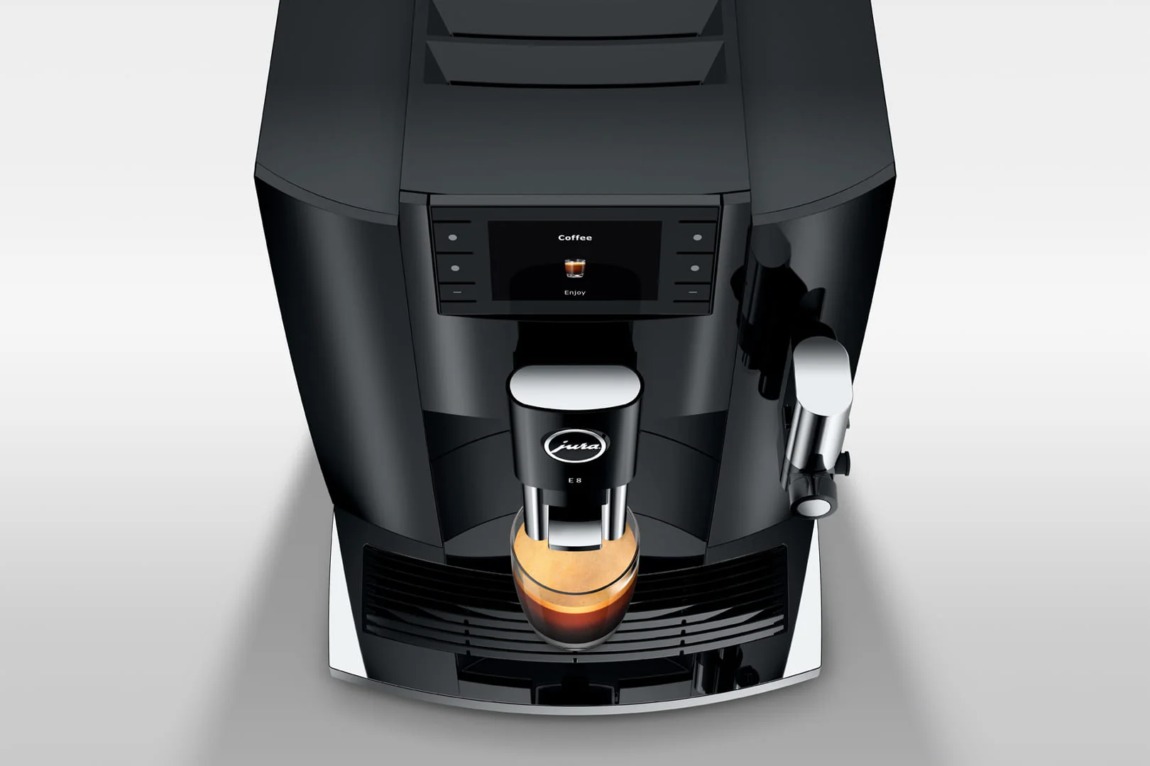 Jura E8 Piano Black Fully Automatic Coffee Machine - Image 2