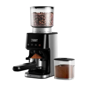 Caramelly R51.X Conical Burr Coffee Beans Grinder with Touchscreen, Precision Electronic Timer and 51 Precise Settings
