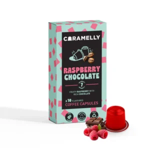 Caramelly Raspberry Chocolate Flavoured Nespresso® Compatible Coffee Capsules - 10 Pods