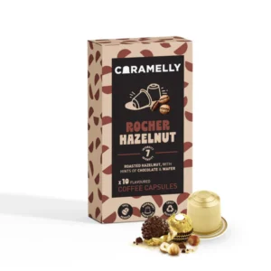 Caramelly Rocher Hazelnut Flavoured Nespresso® Compatible Coffee Capsules - 10 Pods