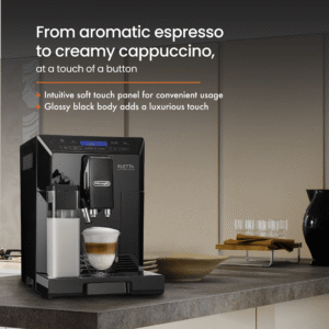 New Delonghi Eletta Super Automatic Bean To Cup Cappuccino Coffee Machine With De Brewerz Warranty