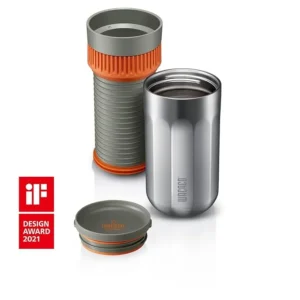 Wacaco Pipamoka Silver, Travel Coffee Maker and Coffee Mug