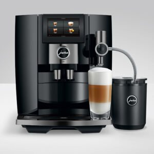Jura J10 Versatility meets elegance. Brew hot classics and cold specialties with precision using the P.A.G.2+ grinder, Cold Extraction Process, and one-touch milk cleaning, all wrapped in a timeless premium design.