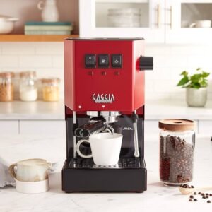 Gaggia Classic Evo E24 (Latest Brass Boiler) Cherry Red
