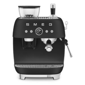 Smeg Manual Espresso Coffee Machine with Integrated Grinder, Manual Espresso Coffee Machine with Integrated Grinder, Matte Black