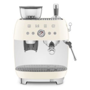 Smeg Manual Espresso Coffee Machine with Integrated Grinder, Cream Manual Espresso Coffee Machine with Integrated Grinder, Cream